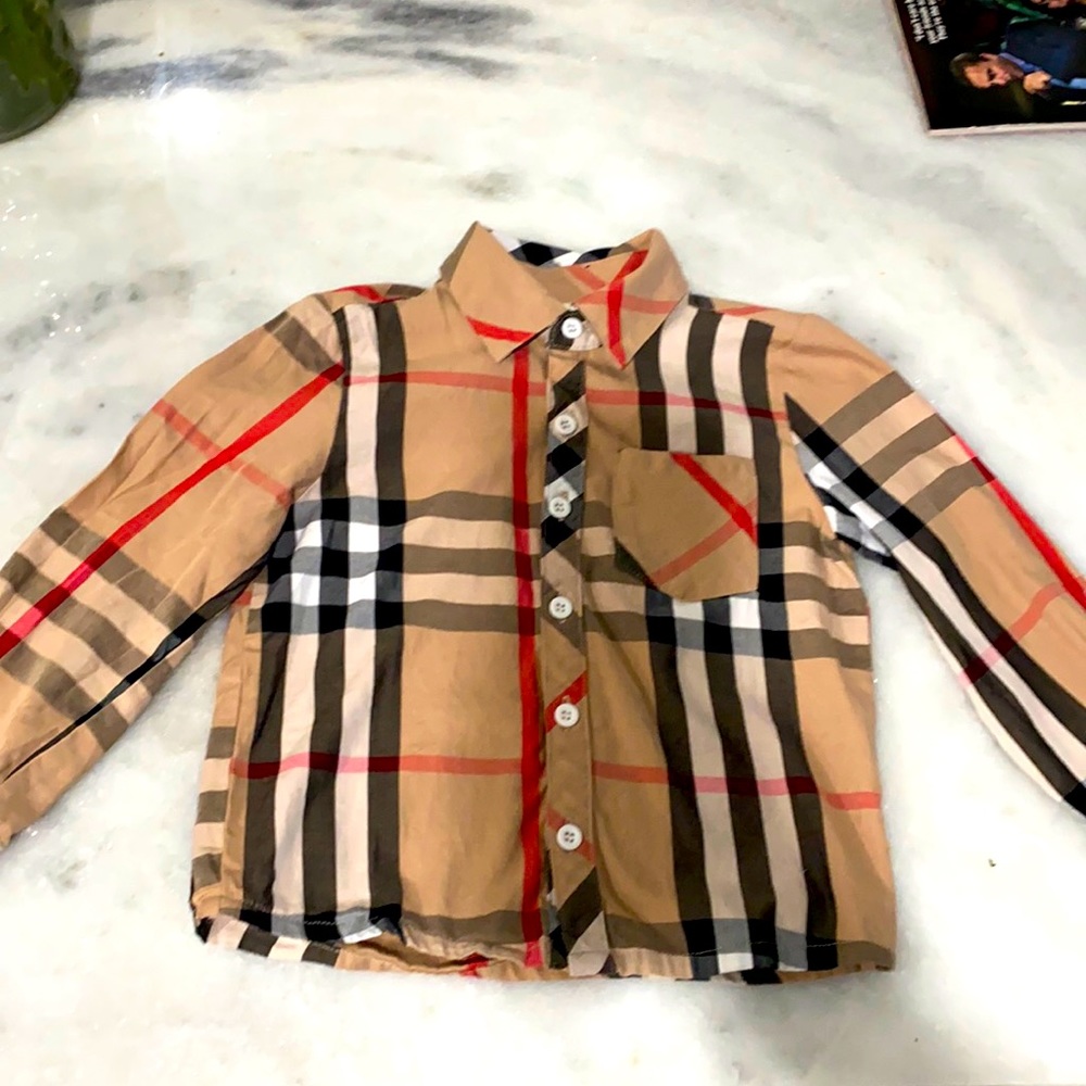 Plaid button down dress shirt